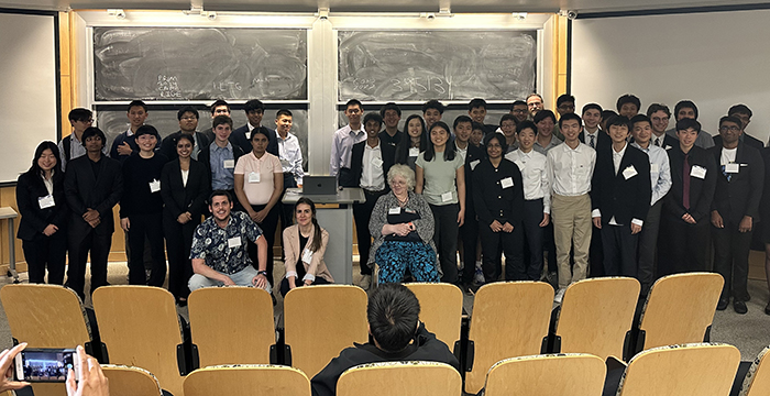 PRIMES Math students and mentors with Prof. Pavel Etingof, Dr. Tanya Khovanova, and Dr. Felix Gotti